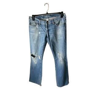 Lucky Brand Lil Maggie Jeans Vintage Womens 8 Distressed USA Made Retro Denim